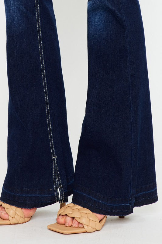 Mid Rise Hem Detail Flare
