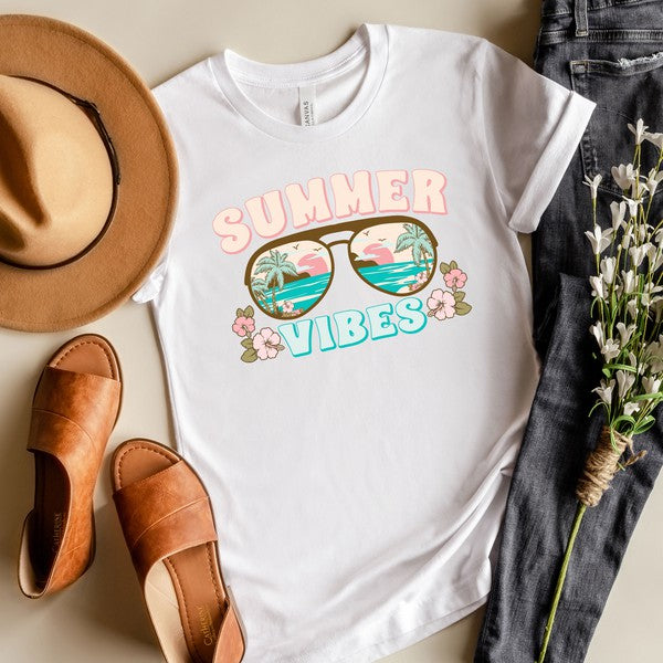Summer Vibes Beach Short Sleeve Graphic Tee