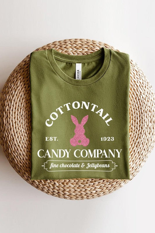 Cotton Tail Easter Bunny Glitter Graphic T Shirts