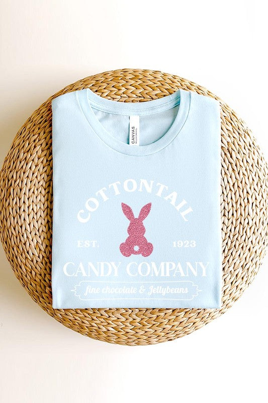 Cotton Tail Easter Bunny Glitter Graphic T Shirts