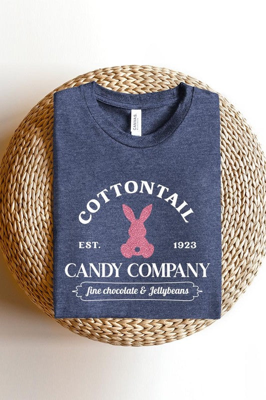 Cotton Tail Easter Bunny Glitter Graphic T Shirts